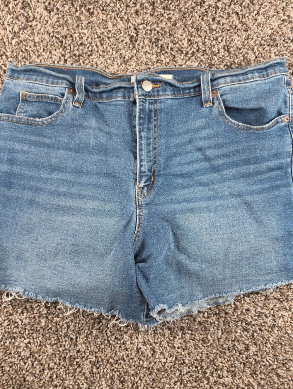 Signature by Levi Strauss womens Sz 14 Heritage High Rise Blue Jean Shorts